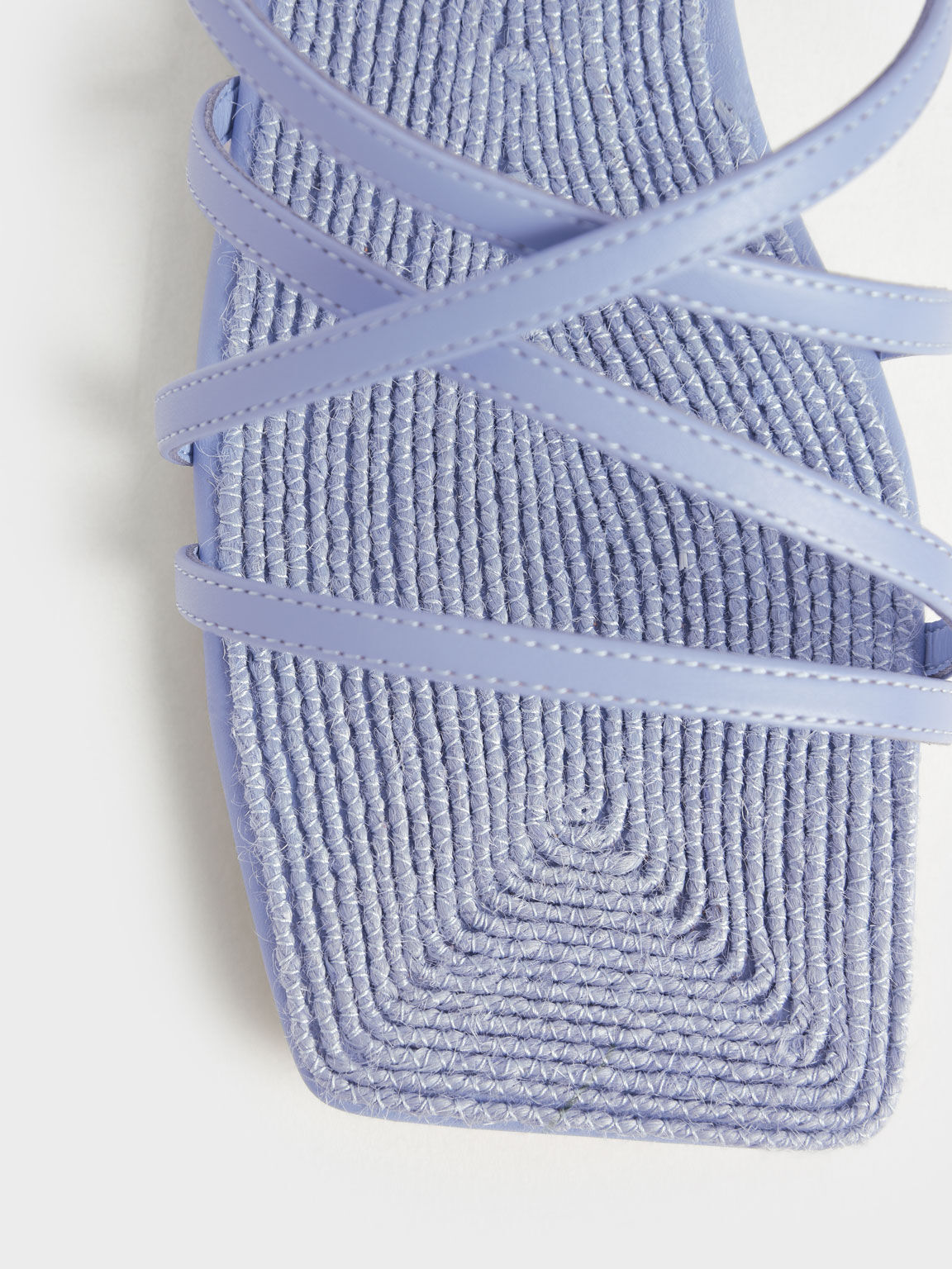 Strappy Square Toe Sandals, Blue, hi-res