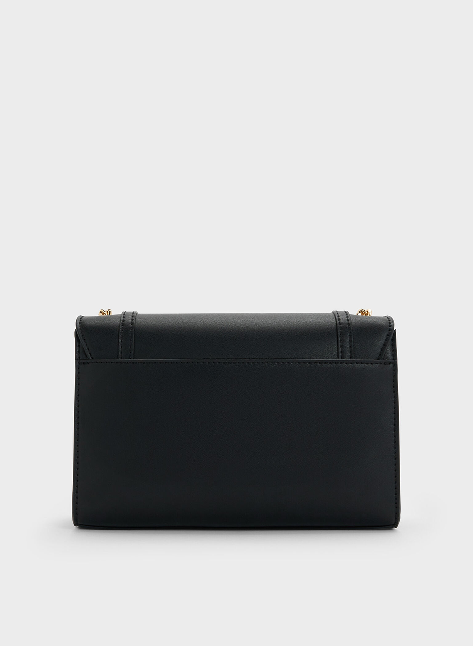 Shalia Chain-Strap Shoulder Bag, Black, hi-res