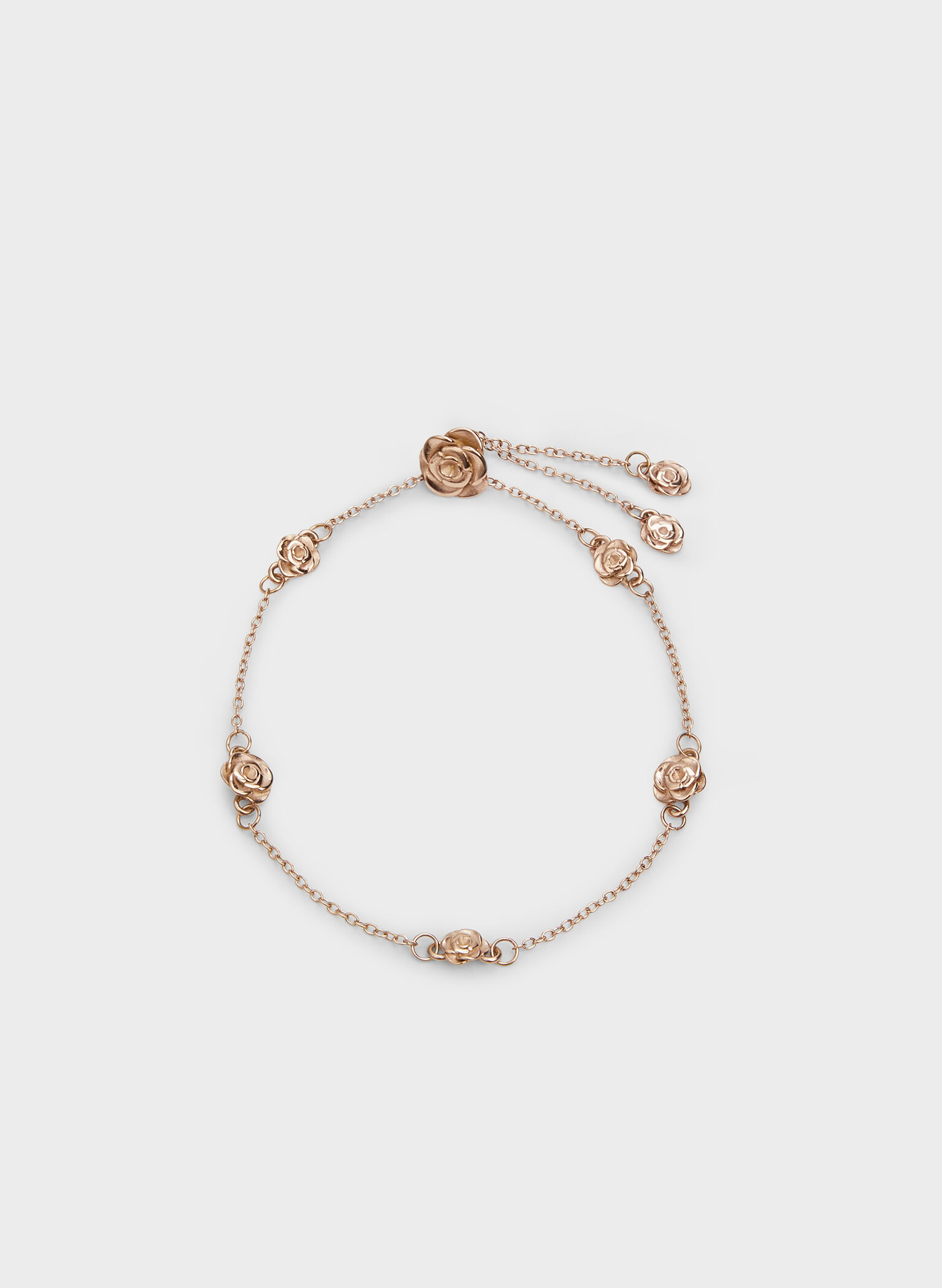 Rosalind Flower-Motif Bracelet, Brushed Rose Gold, hi-res