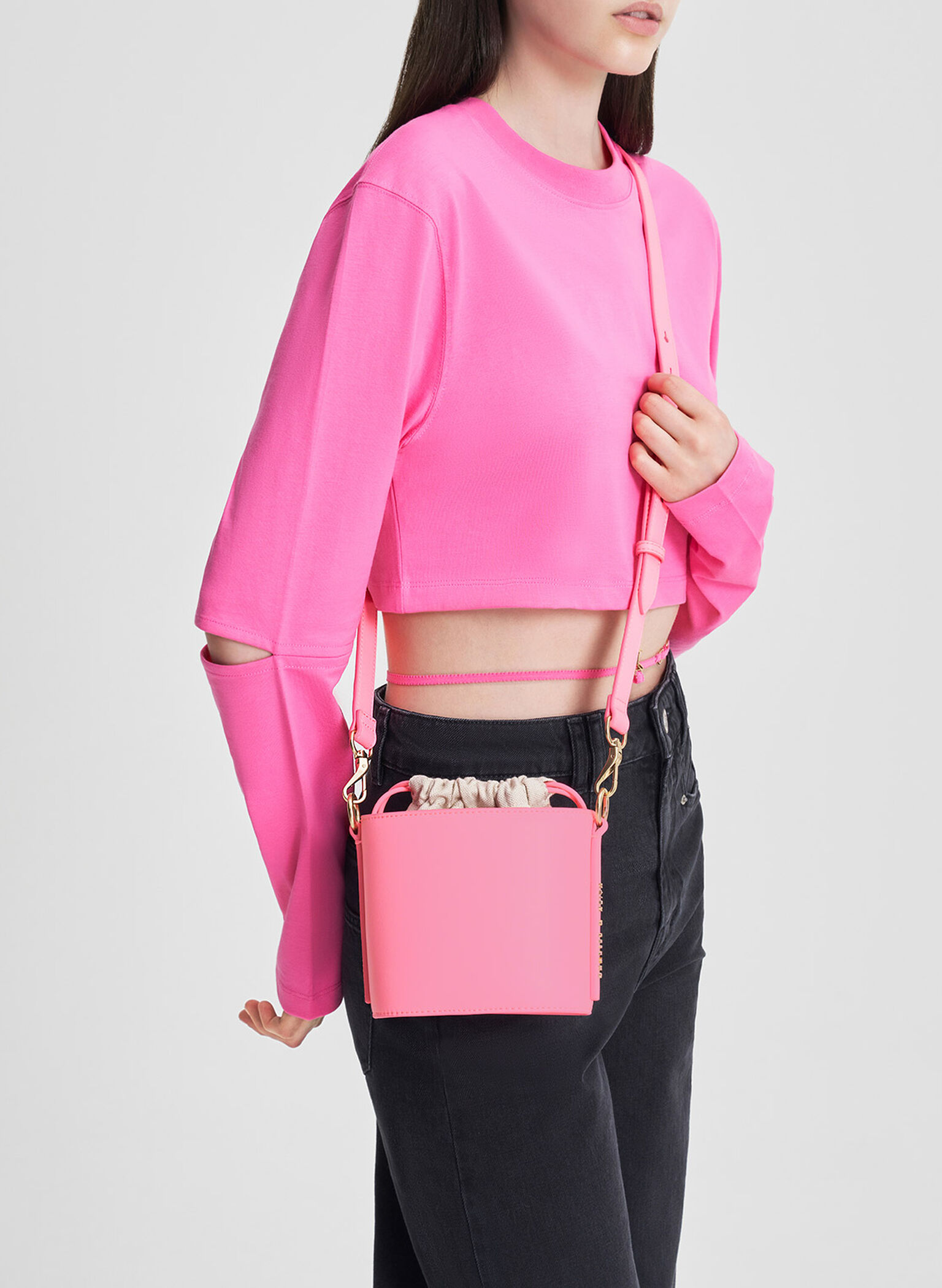 Catena Bucket Bag, Pink, hi-res