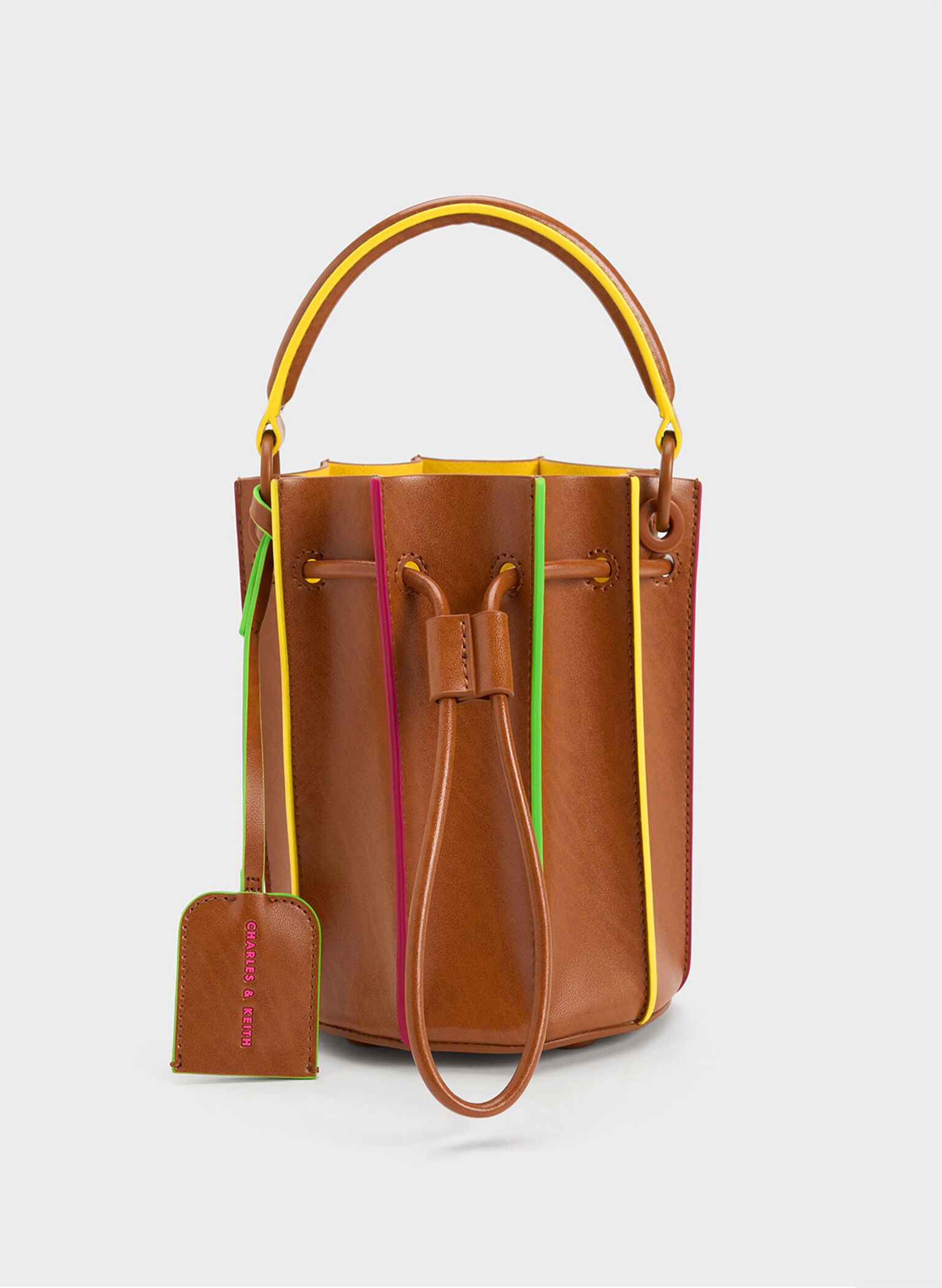 Clove Top Handle Bucket Bag, Tan, hi-res
