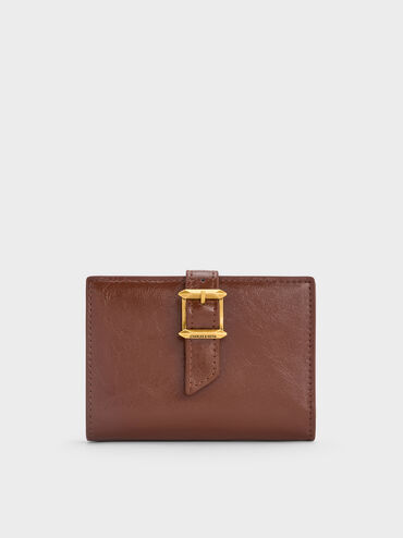 Bryna Belted Wallet, Dark Brown, hi-res