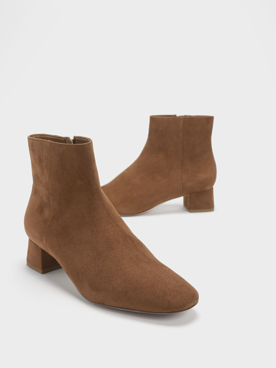 block heel beige boots