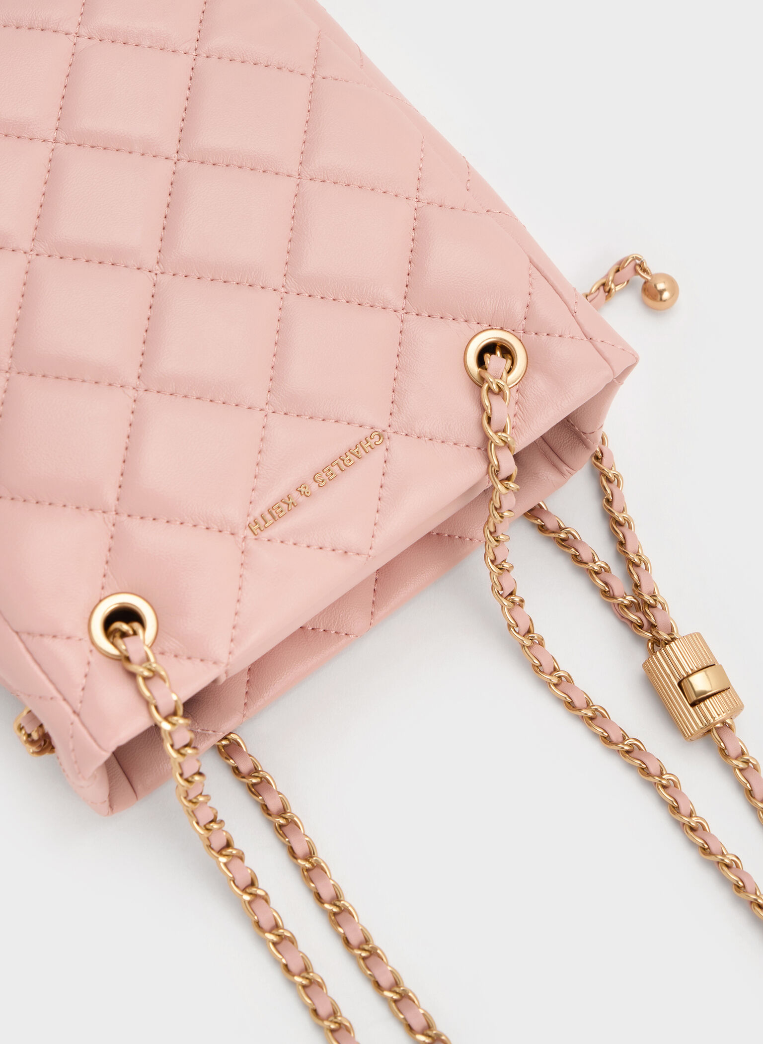 Alva Quilted Braided-Strap Shoulder Bag, Light Pink, hi-res