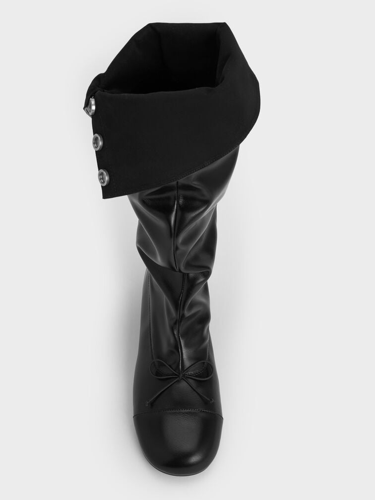 Gael Studded Slouchy Knee-High Boots, Black, hi-res