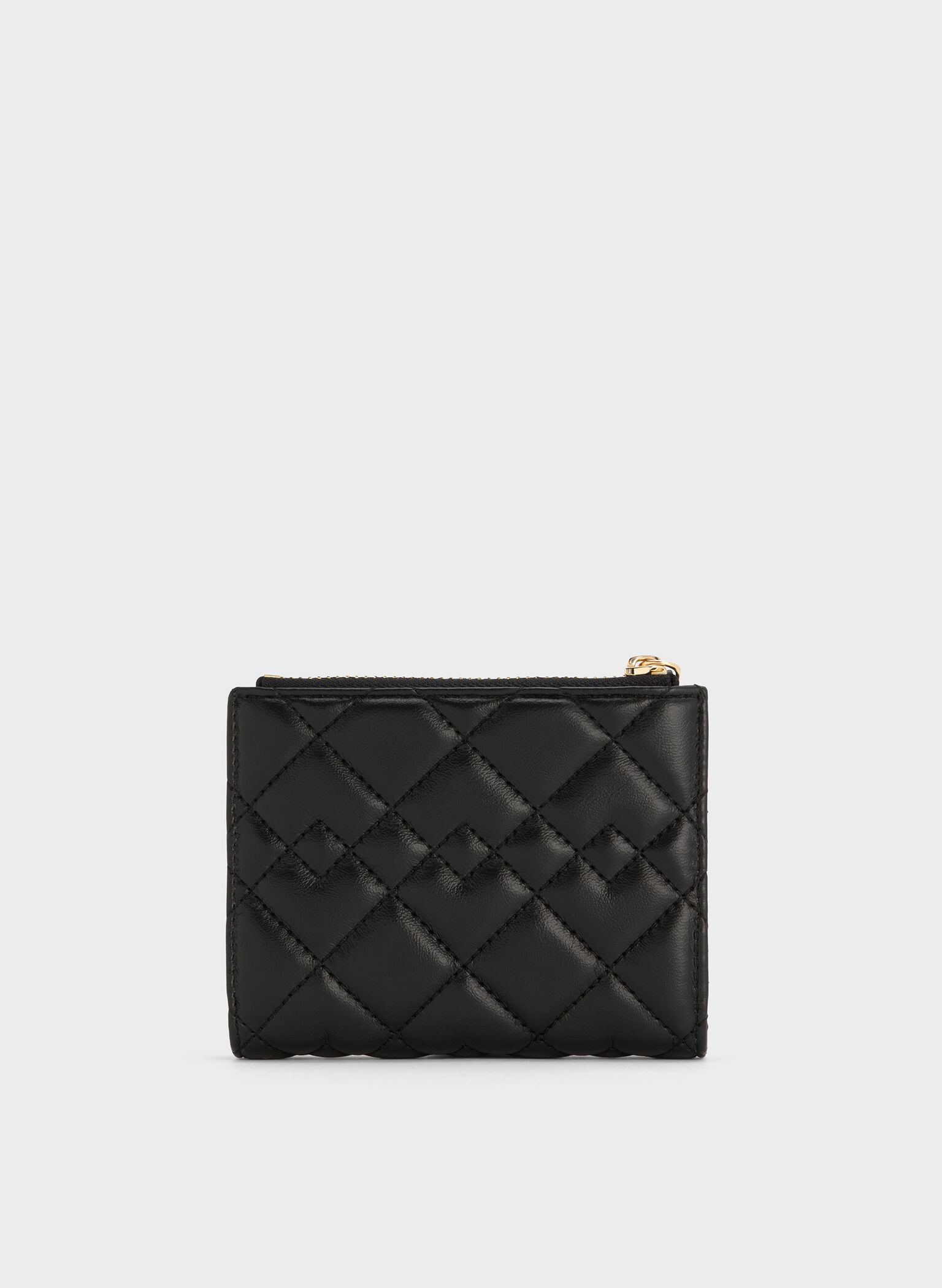 Duo Quilted Small Wallet, Black, hi-res
