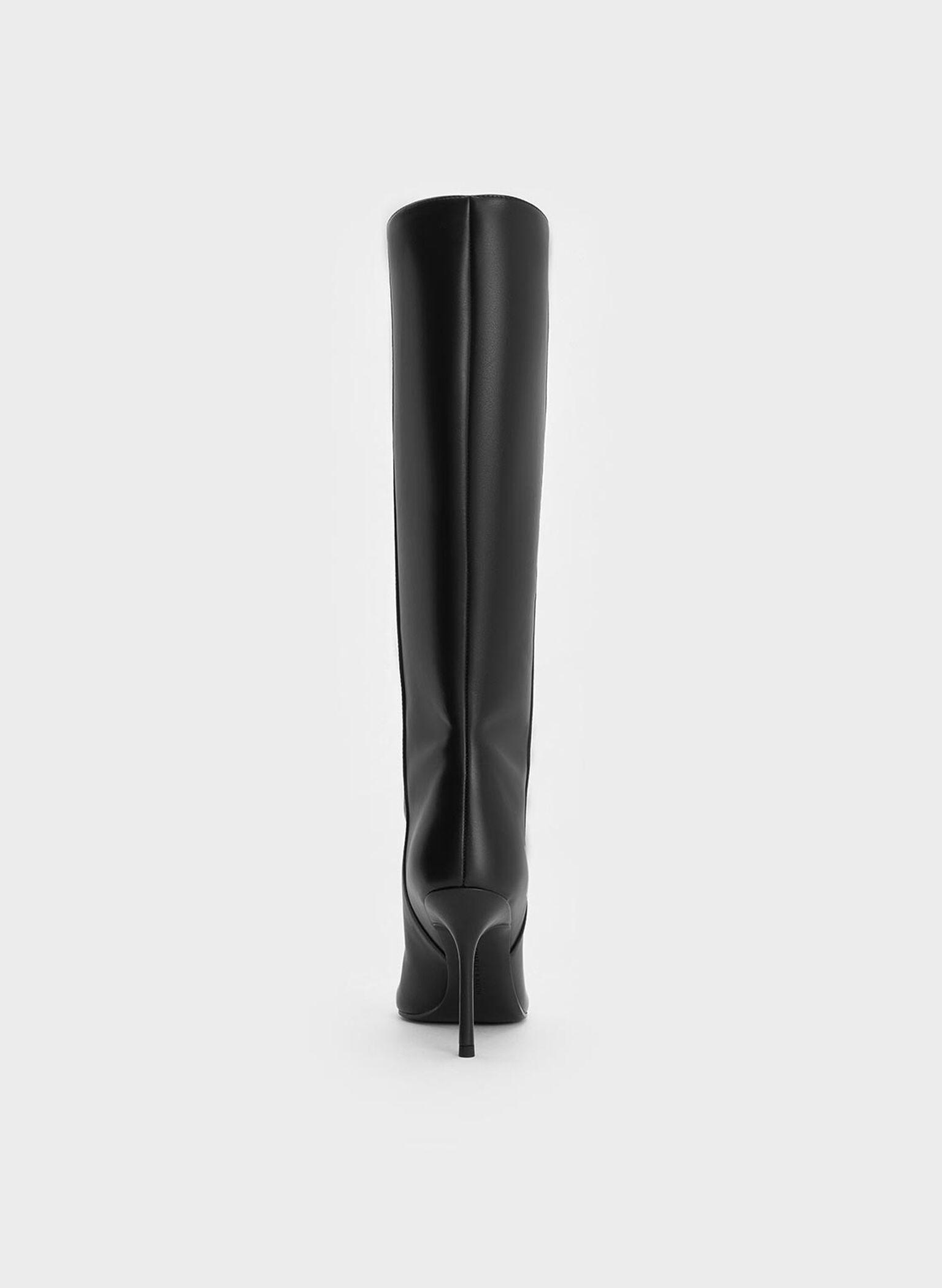 Pointed-Toe Stiletto-Heel Knee-High Boots, Black, hi-res