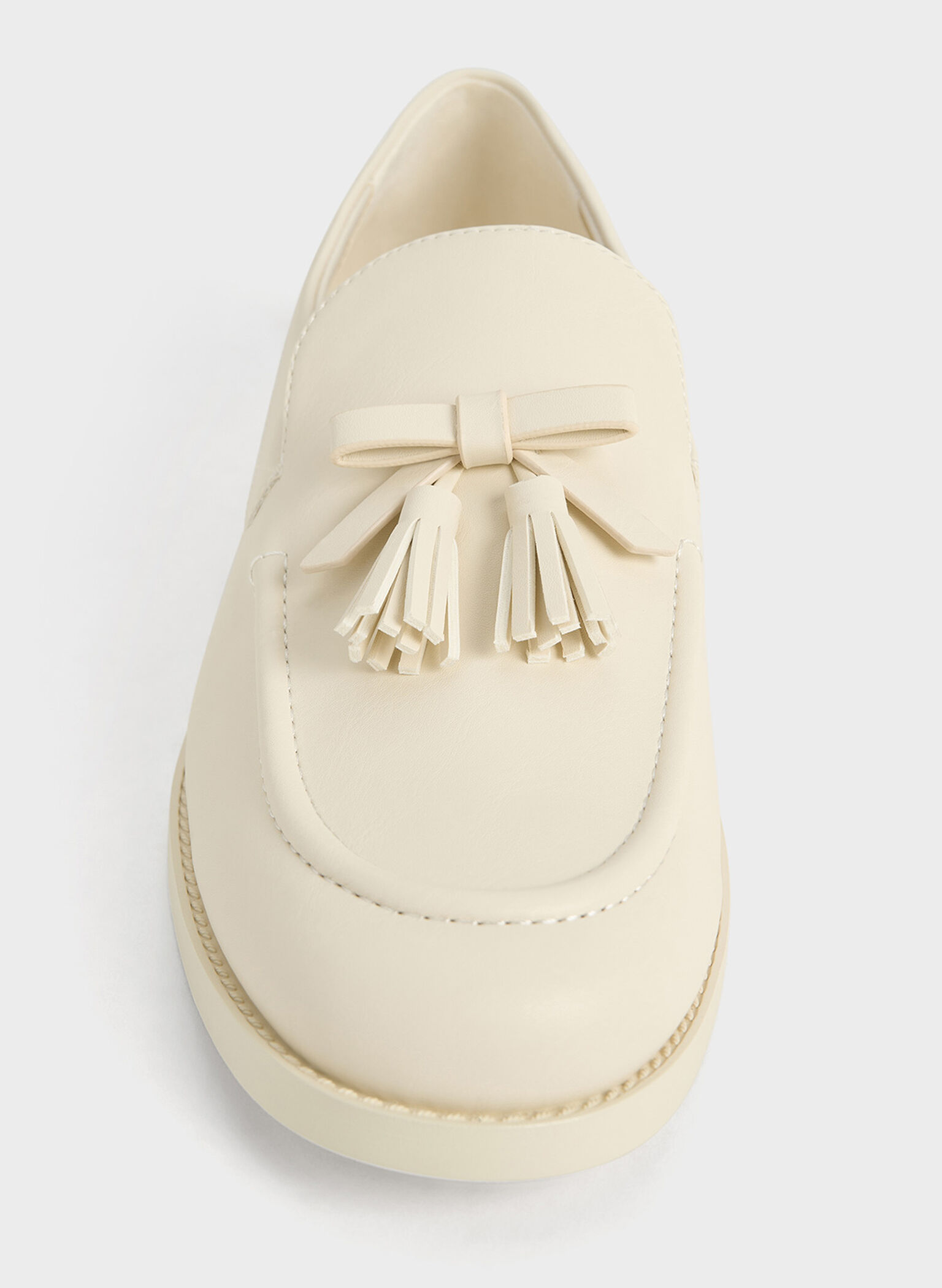Bow Tassel Loafers, Chalk, hi-res