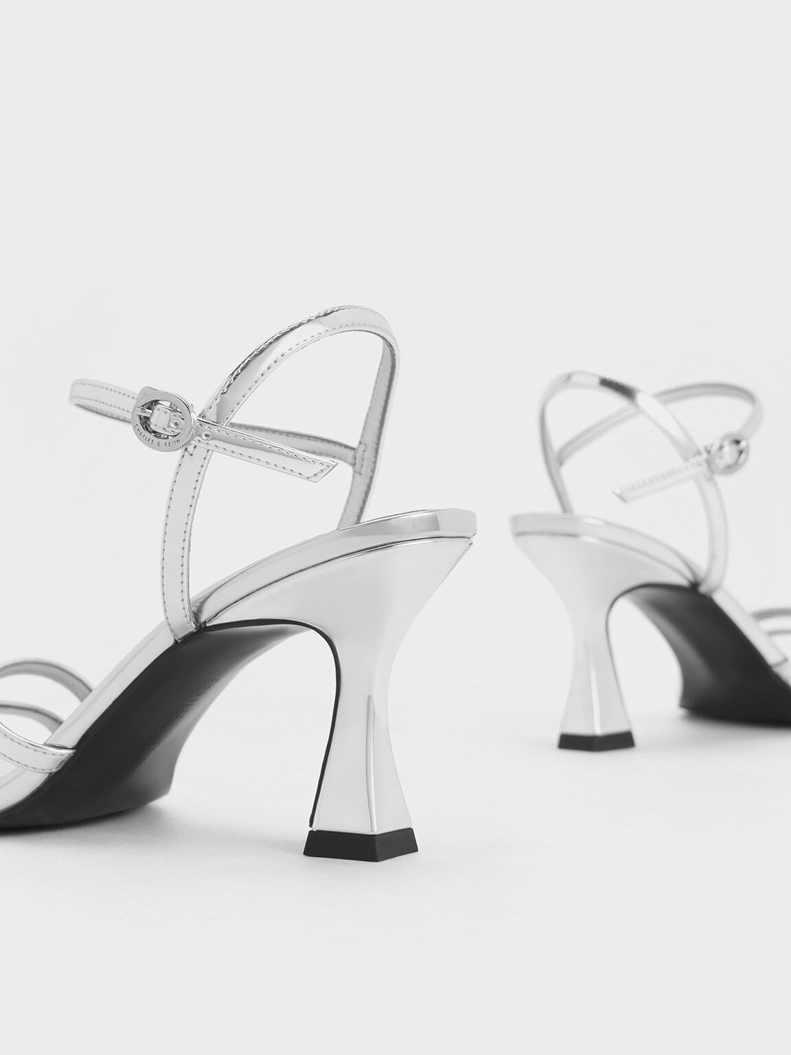 Light grey strappy heels sales