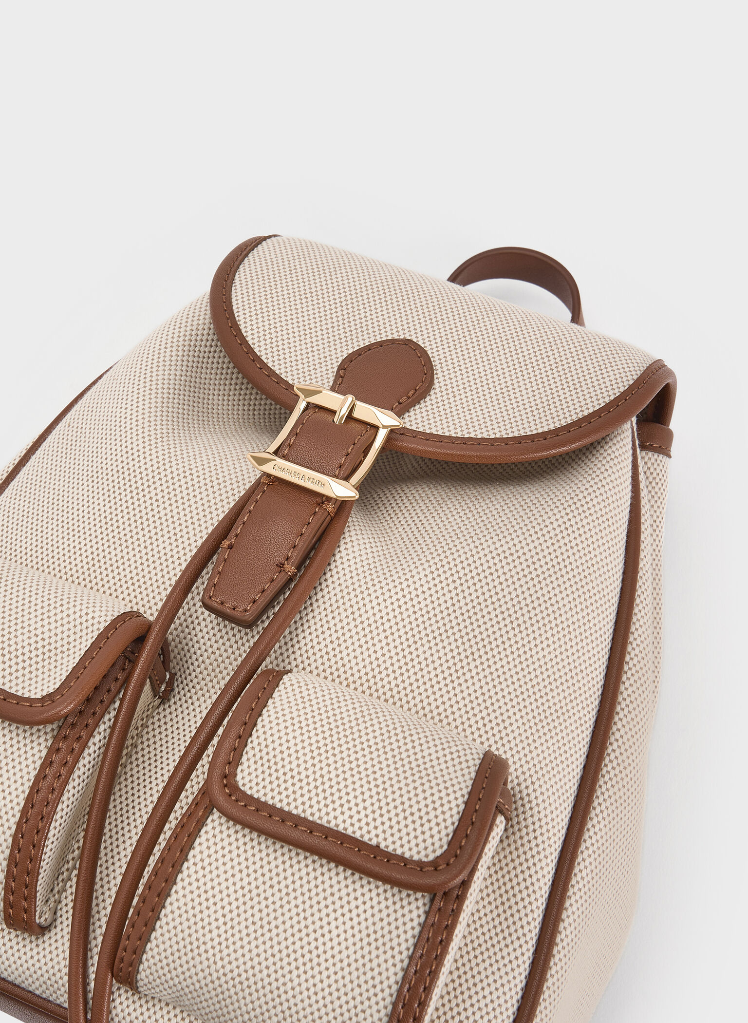 Bryna Canvas Backpack, Taupe Canvas, hi-res