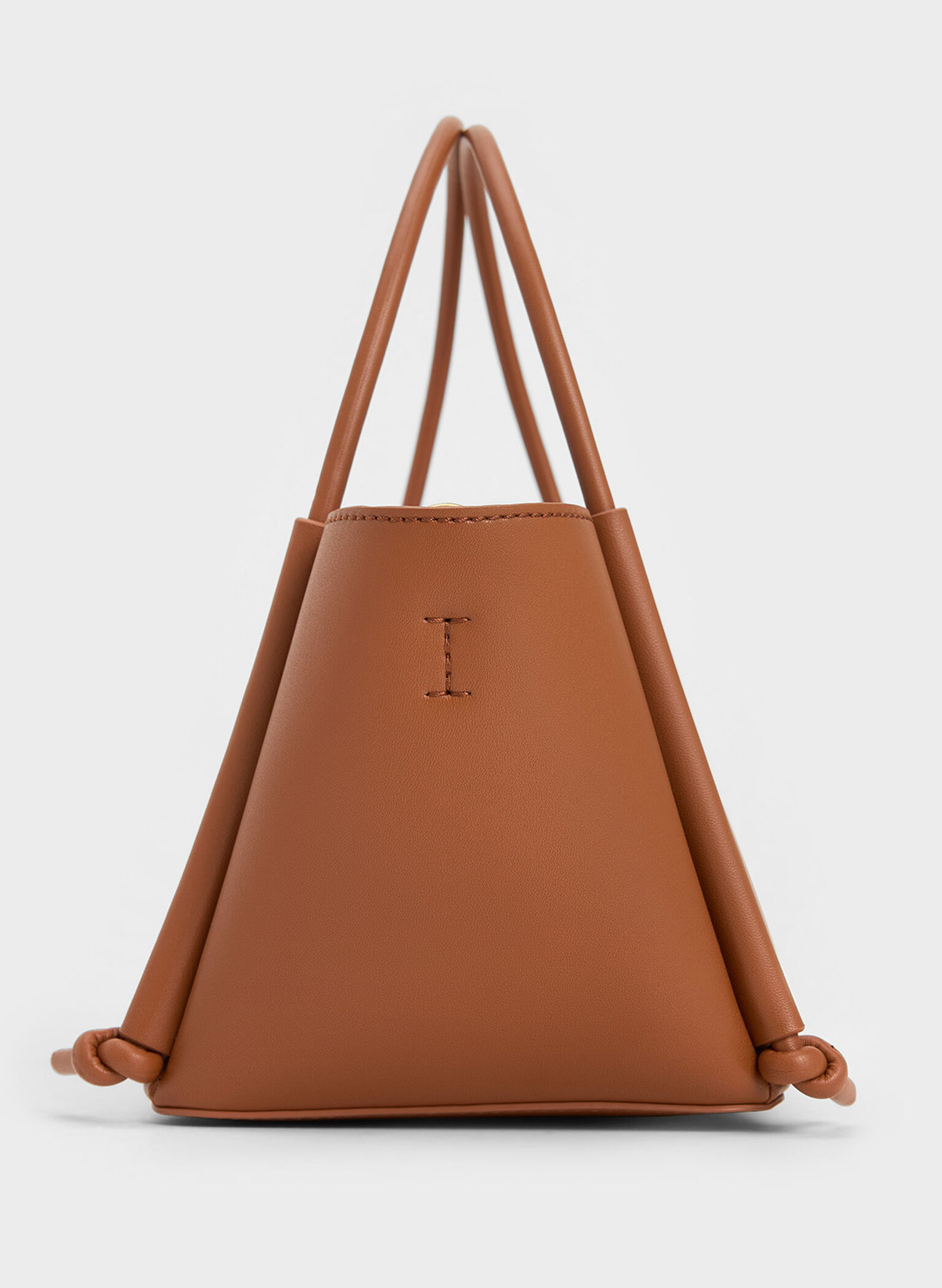 Elora Elongated-Handle Tote Bag, Tan, hi-res