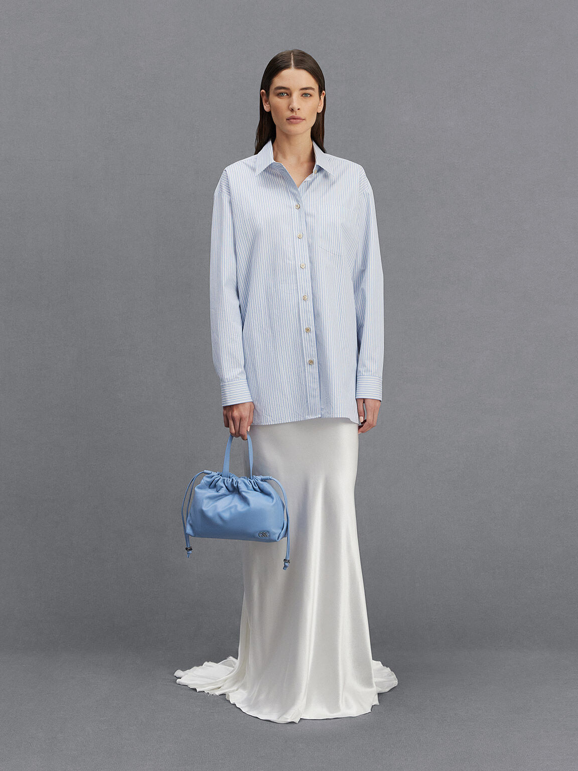 Charles and keith blue bag cheap