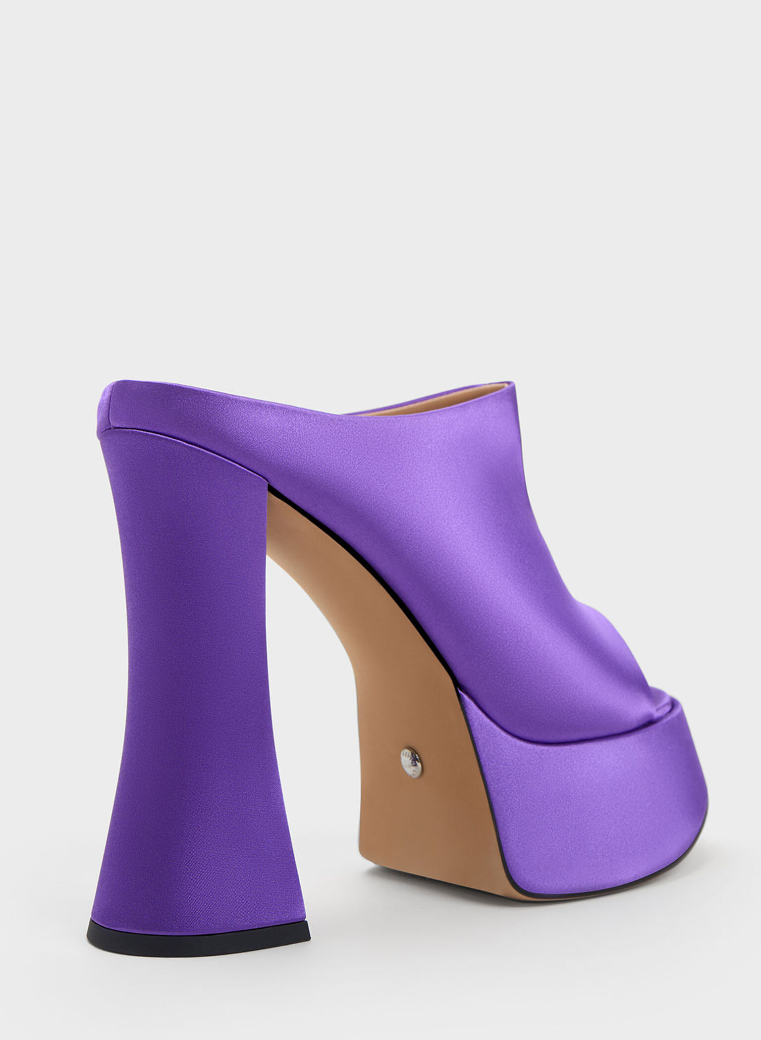 Delphine Recycled Polyester Platform Mules, Purple, hi-res
