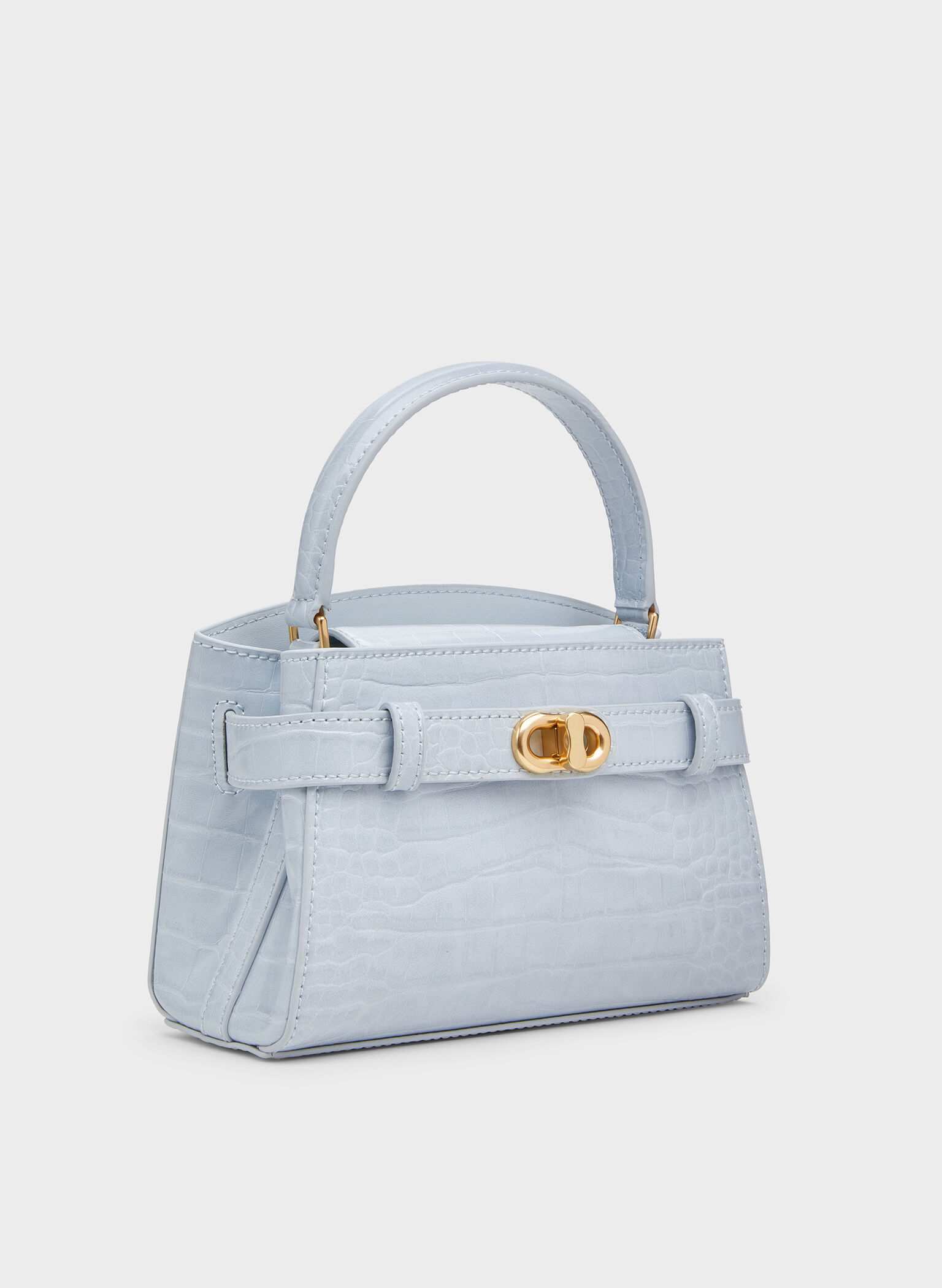 Aubrielle Croc-Effect Top Handle Bag, Sea Salt Blue, hi-res