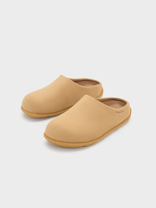 Molly Textured Flat Mules, Sand, hi-res