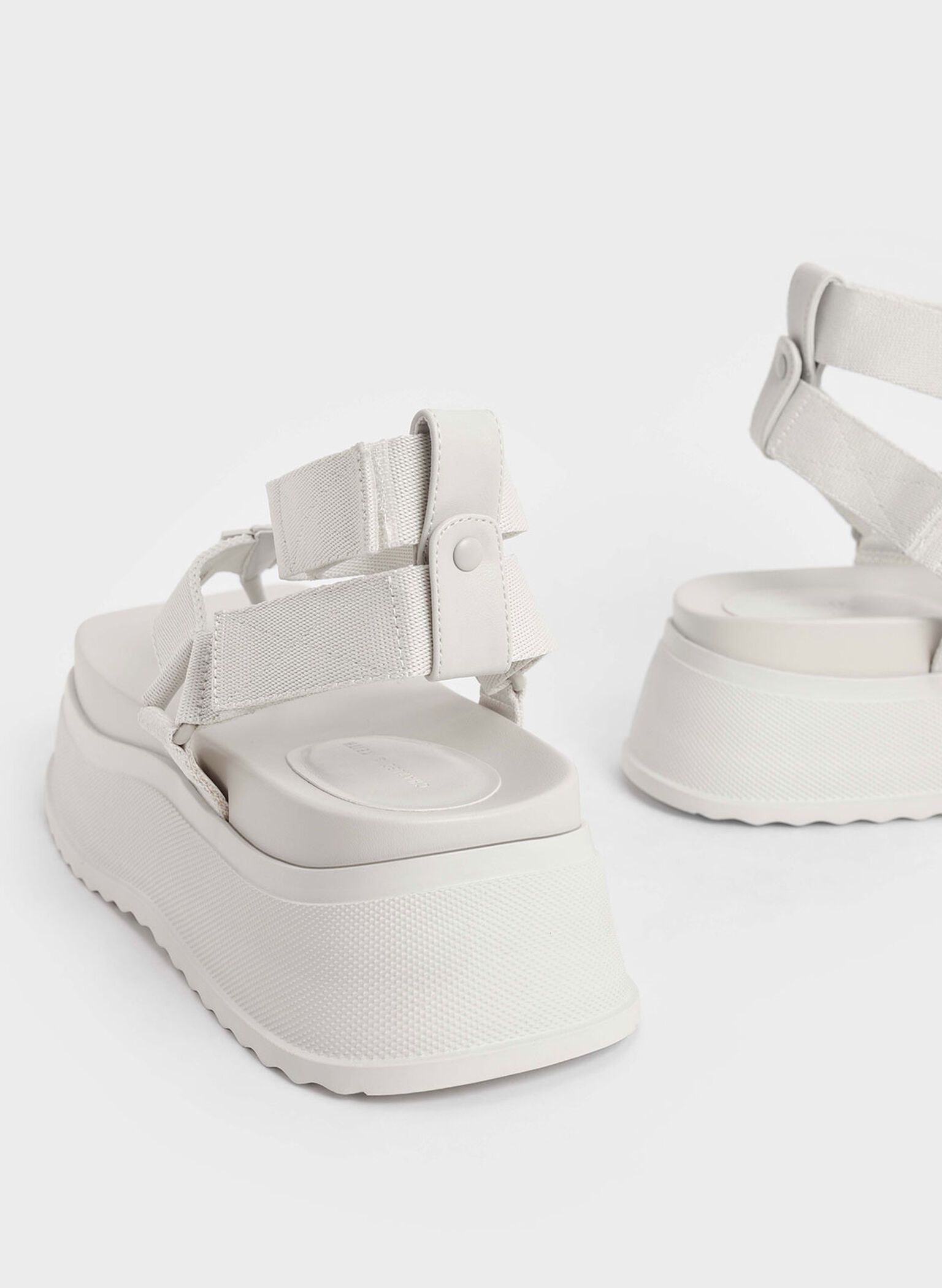 Joss Ankle-Strap Flatform Thong Sandals, Chalk, hi-res
