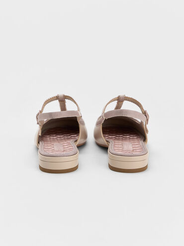 T-Bar Mary Jane Slingback Flats, Nude, hi-res