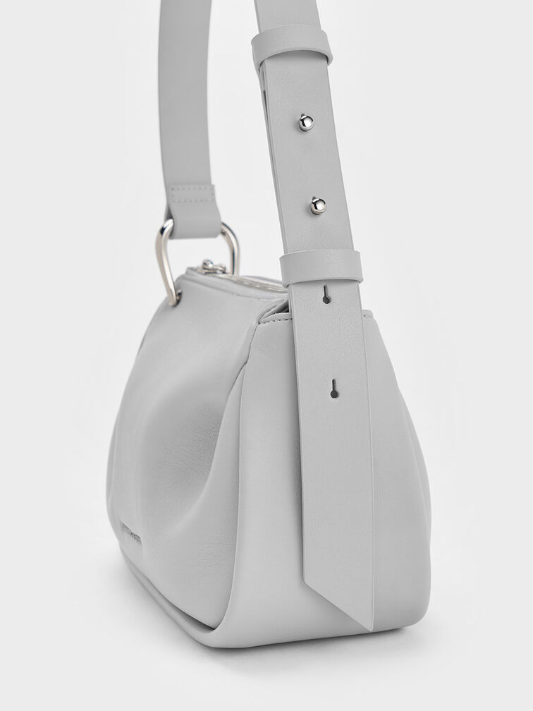 Lumen Padded Crossbody Bag, Grey, hi-res