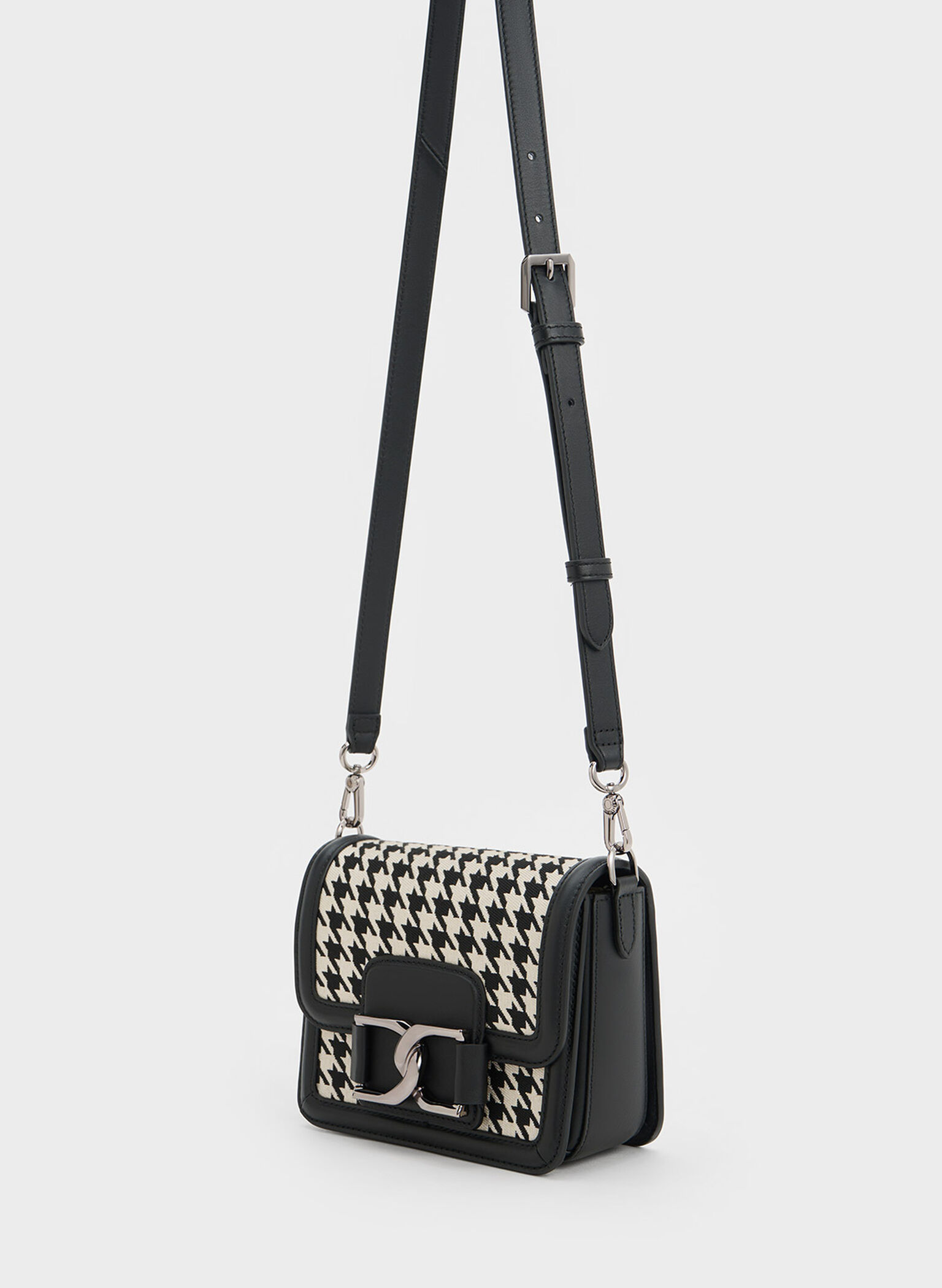 Gabine Houndstooth Leather Crossbody Bag, Multi, hi-res
