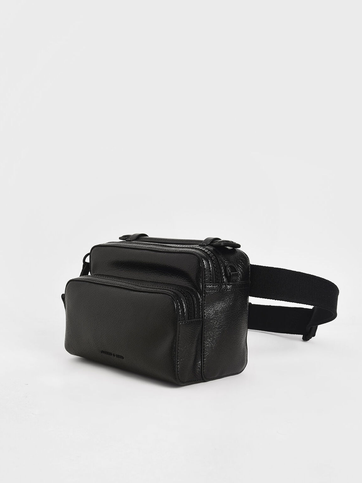 Black Double Zip Bag