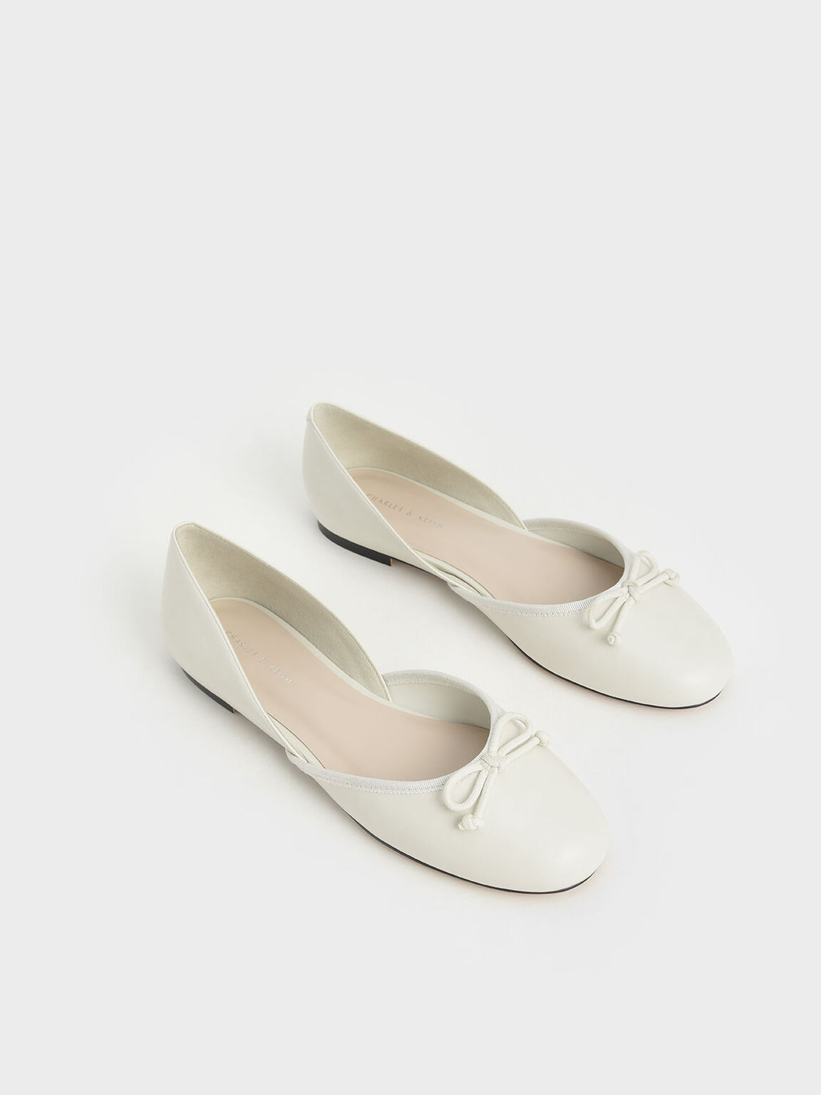 White Bow D'Orsay Flats - CHARLES & KEITH UK