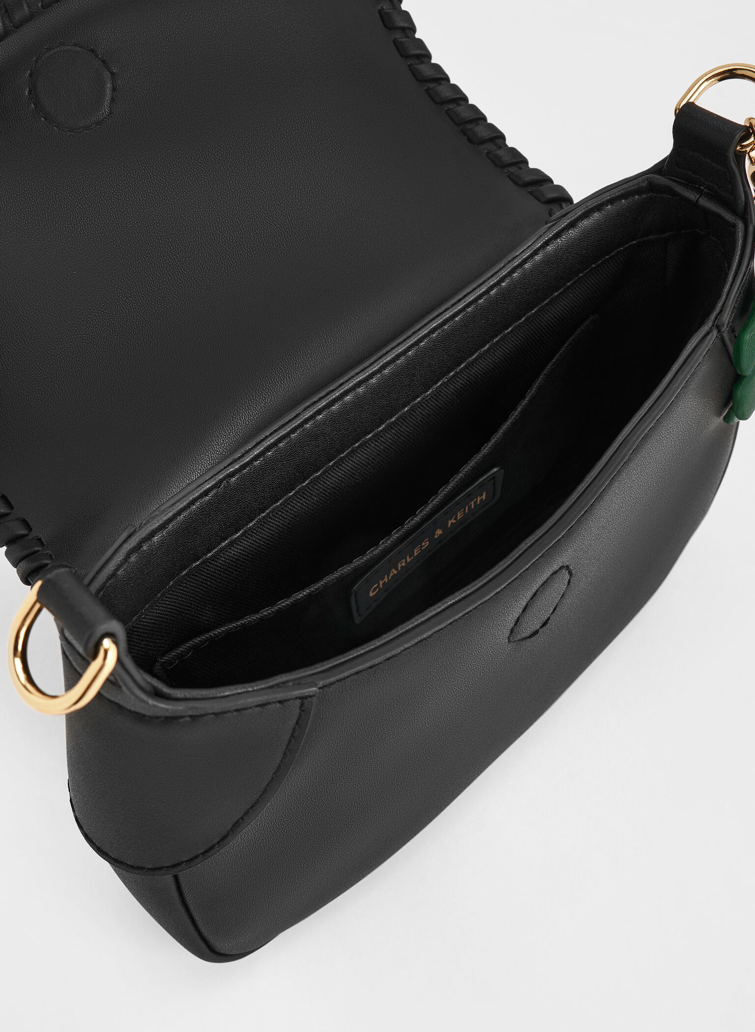 Blume Braided Shoulder Bag, Black, hi-res