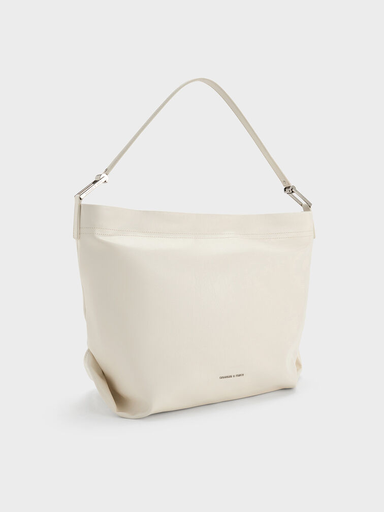 Sianna Slouchy Hobo Bag, Cream, hi-res