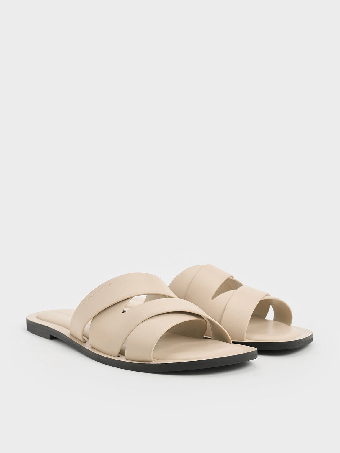 Crossover slide sandals discount