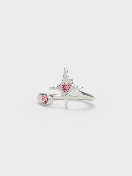 Estelle Star Crystal Ring, Silver, hi-res