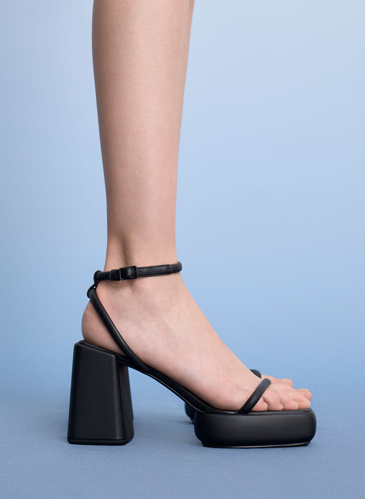 Lucile Platform Calf Boots, Black, hi-res