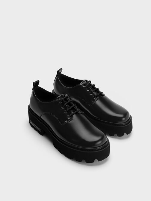 Imogen Chunky Oxfords, Black Box, hi-res