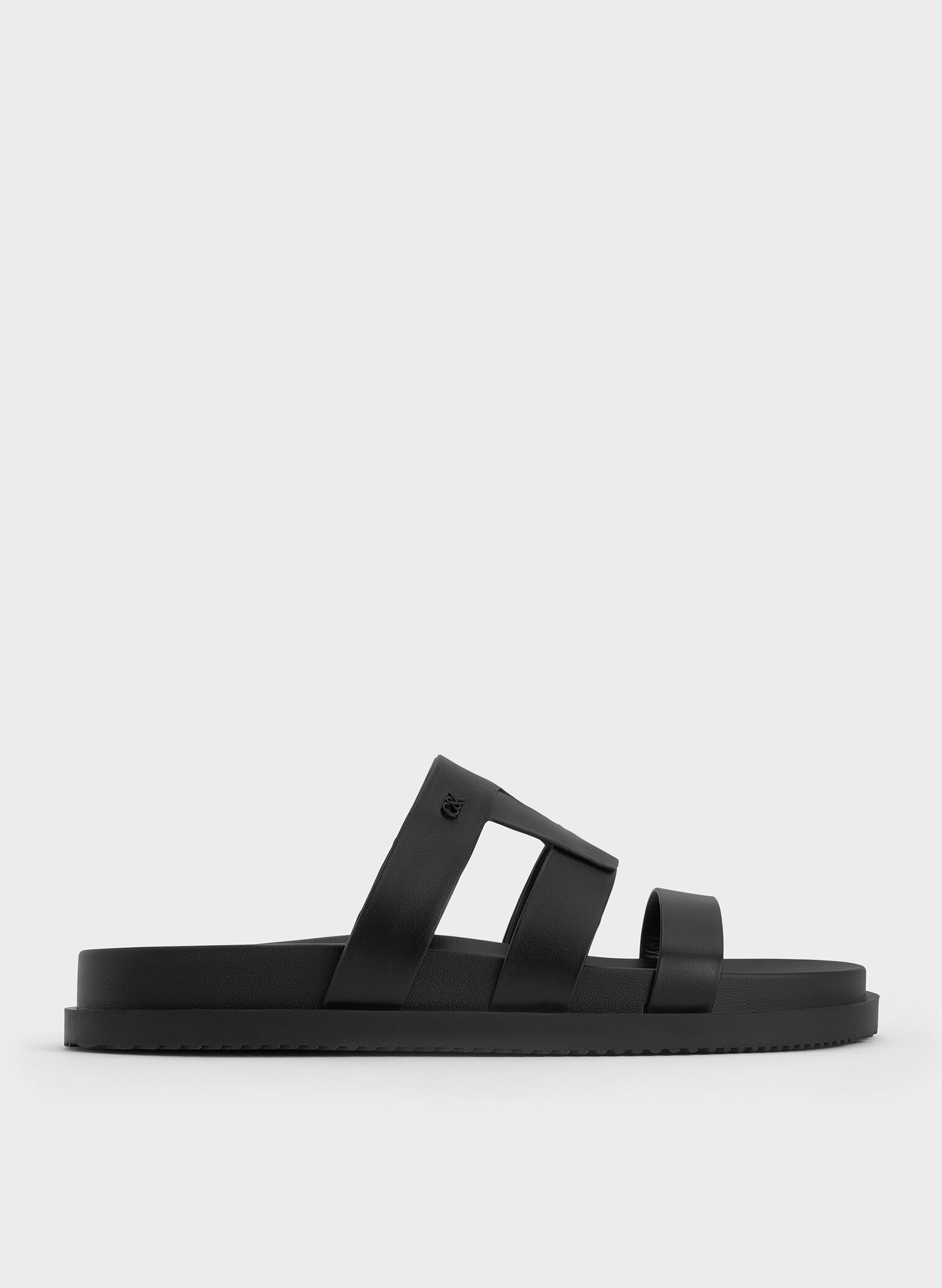 Joan Leather Flatform Sandals, Black, hi-res