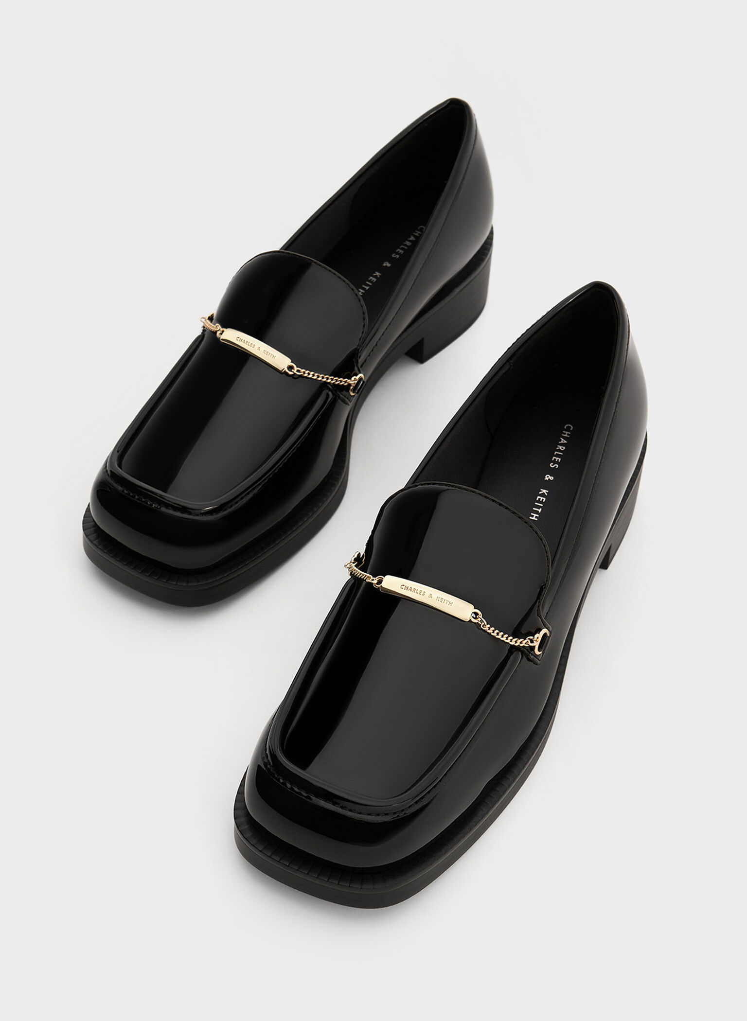 Lexie Metallic-Accent Loafers, Black Box, hi-res