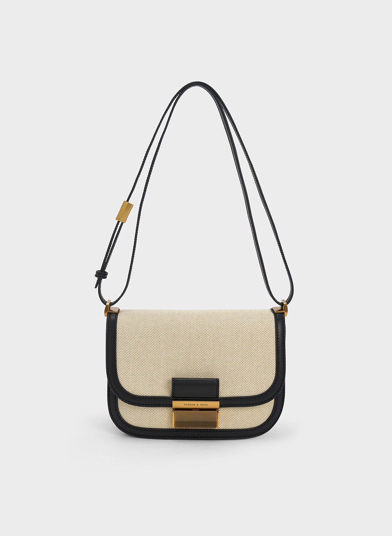 Charlot Canvas Crossbody Bag, Black, hi-res