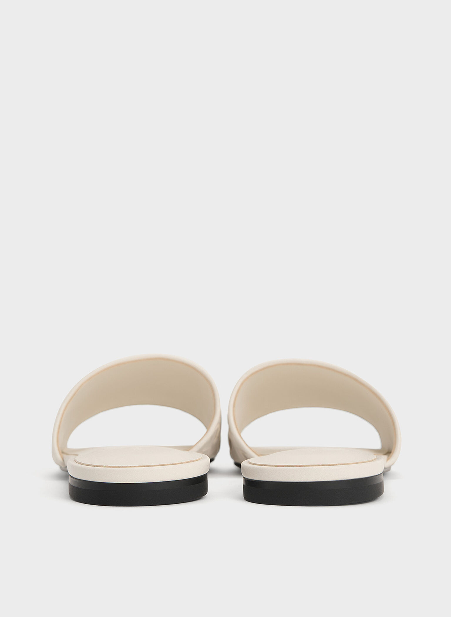 Woven Slide Sandals, Chalk, hi-res