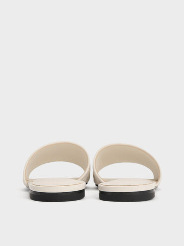 Woven Slide Sandals, Chalk, hi-res