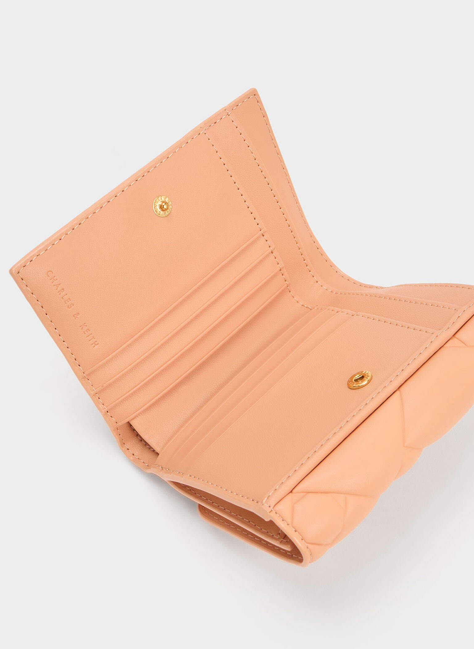 Tillie Quilted Wallet, Orange, hi-res