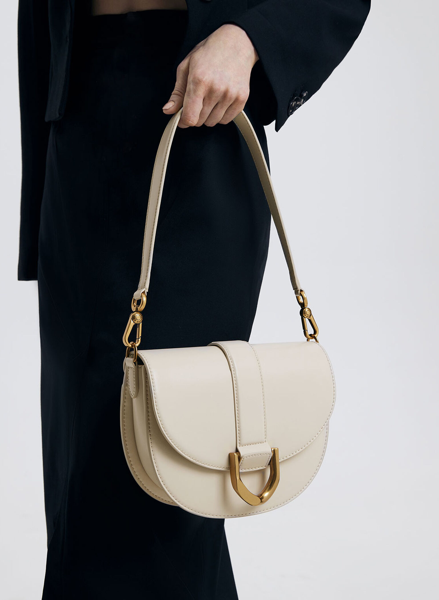 Gabine Saddle Bag, Cream, hi-res