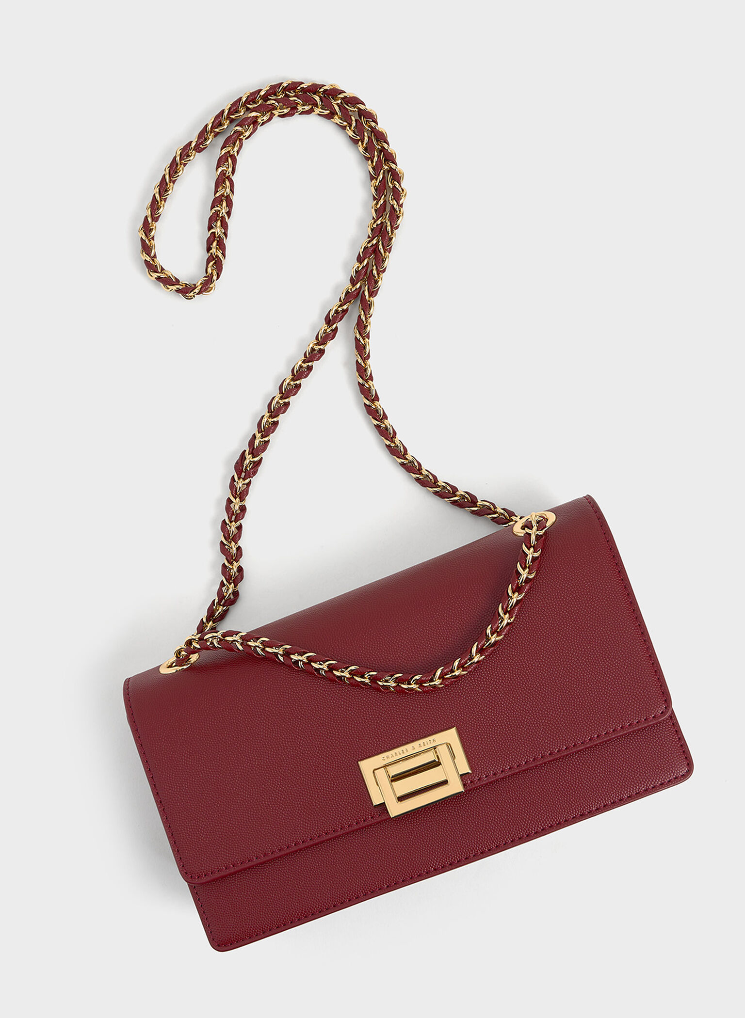 Everline Braided-Strap Shoulder Bag, Burgundy, hi-res