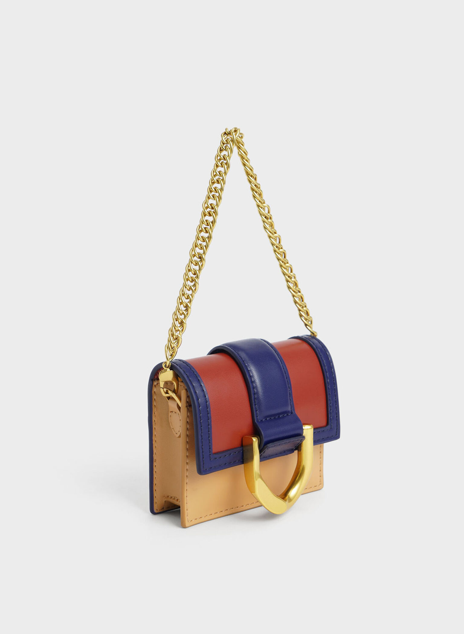Gabine Colour-Block Chain-Link Cardholder, Multi, hi-res