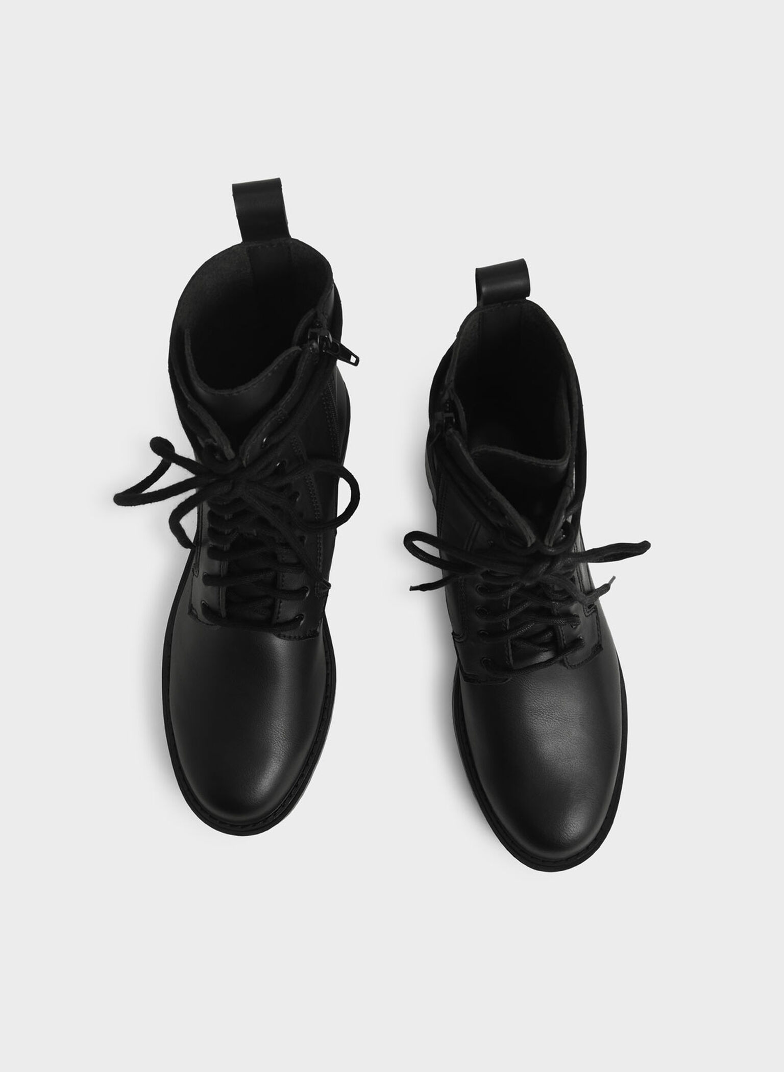 Gripped Soles Combat Boots, Black, hi-res