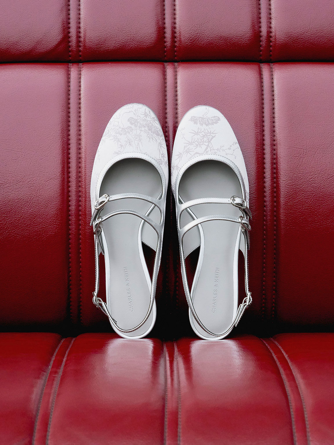 Silver mary top jane pumps