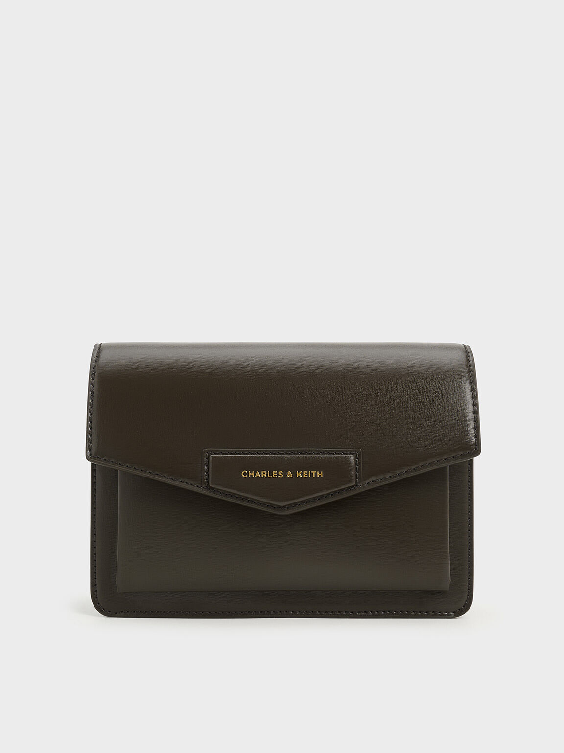 Dark Moss Adelie Envelope Crossbody Bag CHARLES KEITH UK