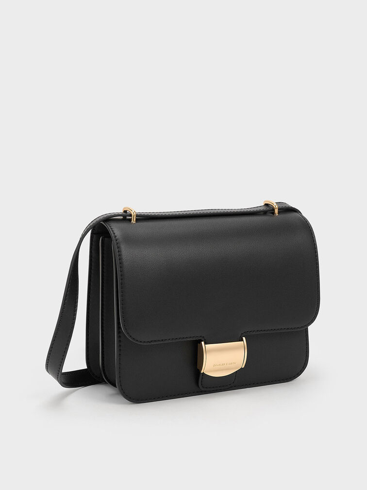 Violetta Boxy Bag, Black, hi-res