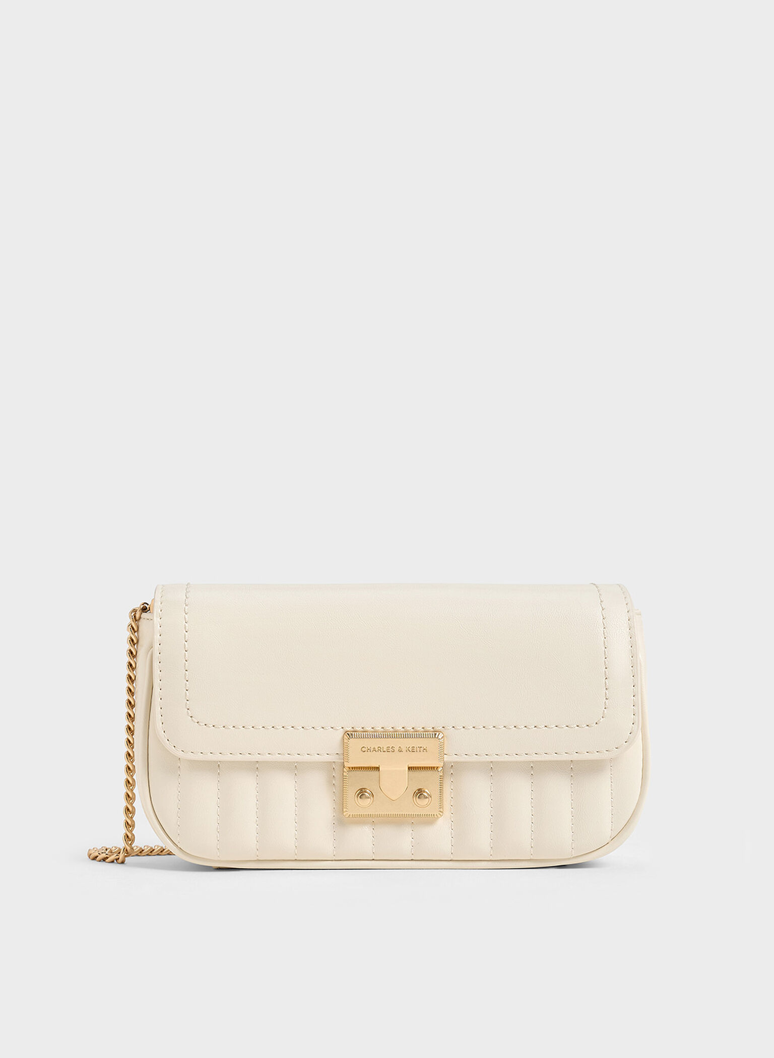 Mini Donna Crinkle-Effect Bag, Cream, hi-res