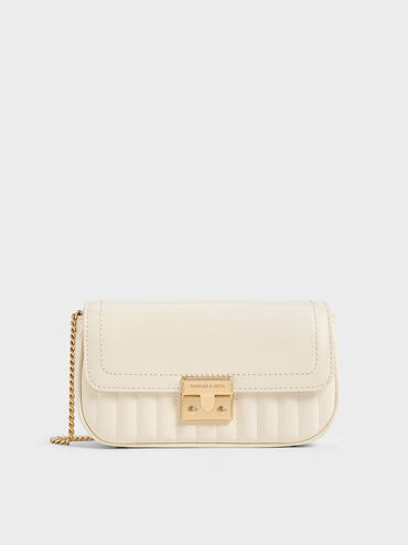 Mini Donna Crinkle-Effect Bag, Cream, hi-res