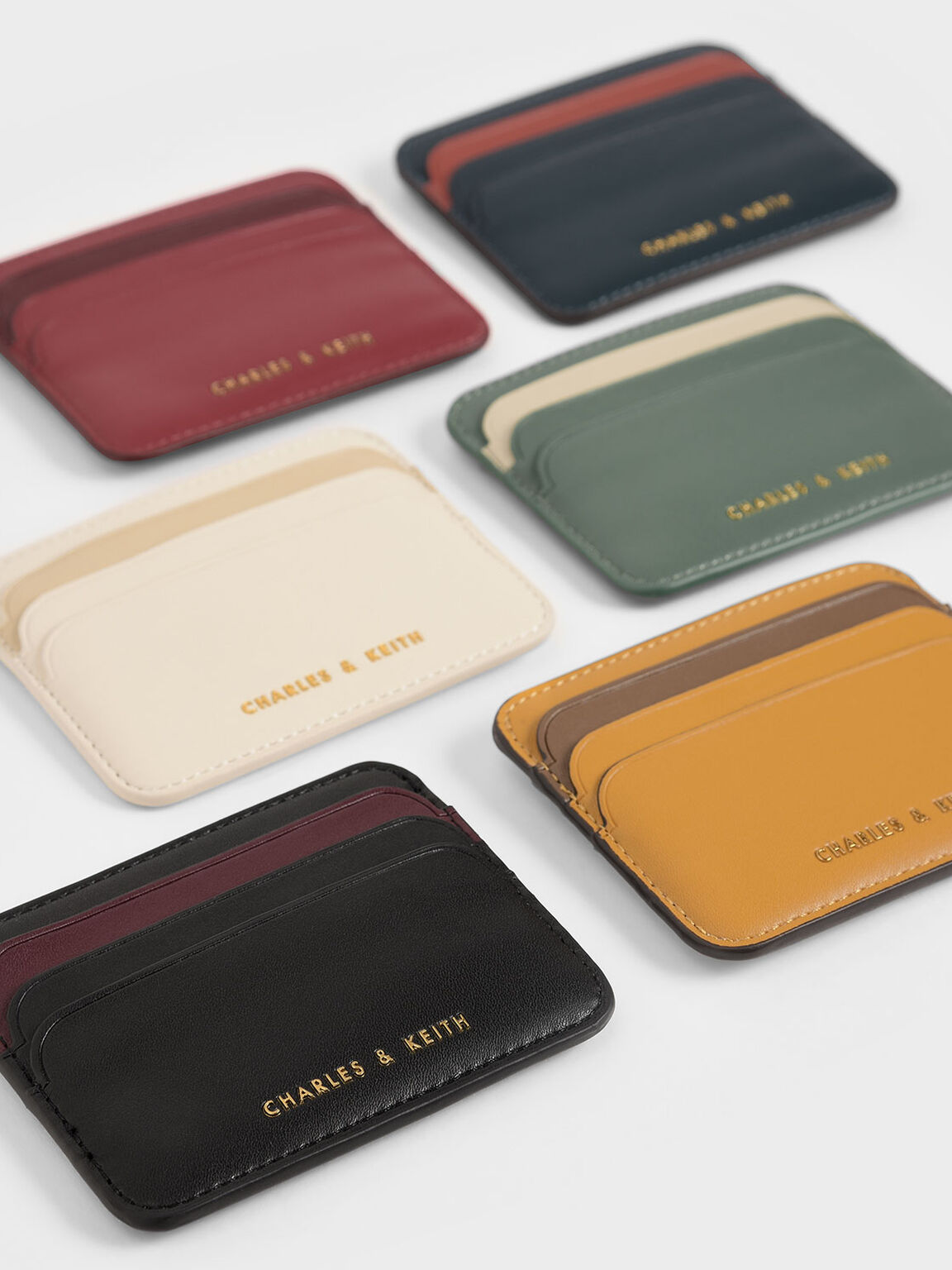 Black Two Tone Multi Slot Card  Holder  CHARLES  KEITH  UK
