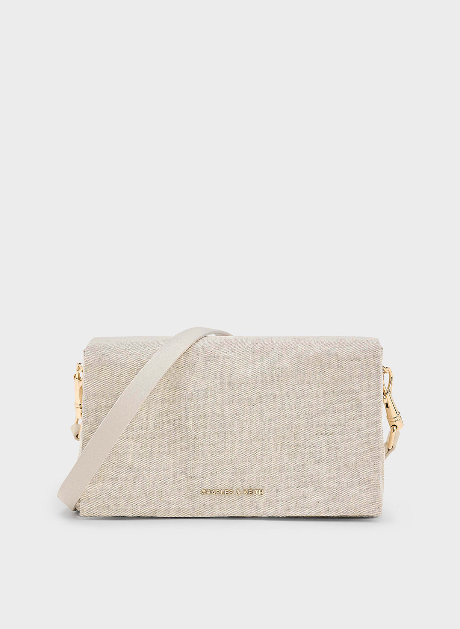 Matina Canvas Crossbody Bag, Beige, hi-res
