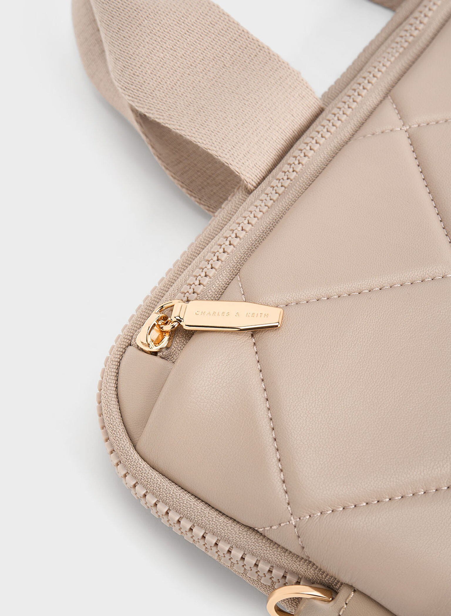 Aubrielle Quilted Laptop Bag, Taupe, hi-res