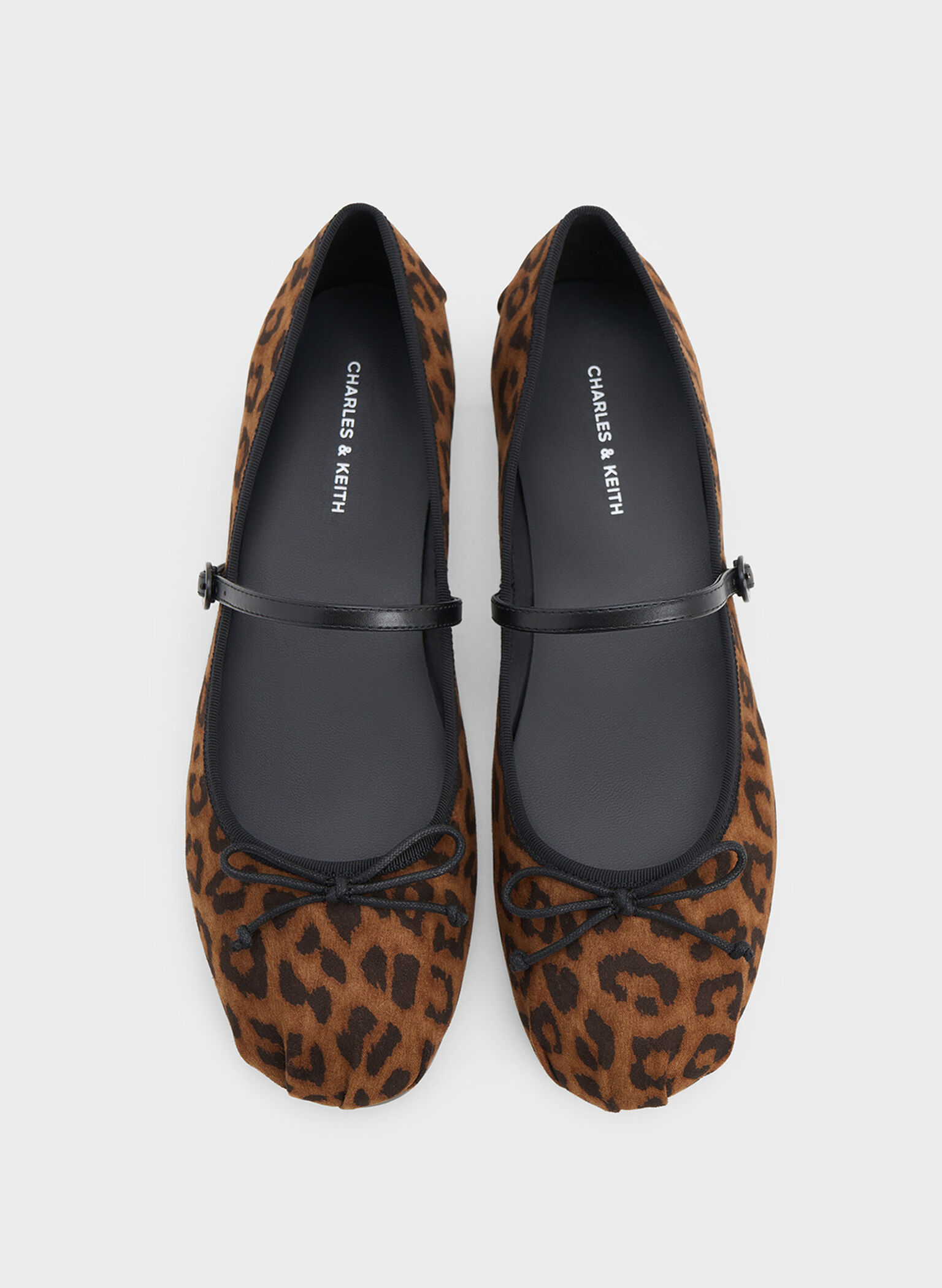 Emiko Leopard-Print Bow Mary Jane Flats, Animal Print Brown, hi-res